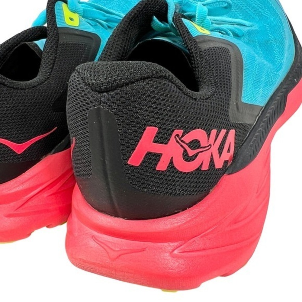 Hoka One Zinal Trail Running Shoe Women's 10.5 B Black/Blue/Pink/Solpink Sneaker - Picture 14 of 16